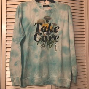 Take Care Floral Tie Dye Sweatshirt Size Med NWT Fifth Sun